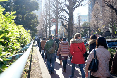 People standing in park