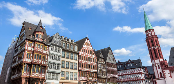 Low angle view of historic building against sky