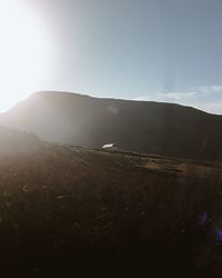 Scenic view of land against sky