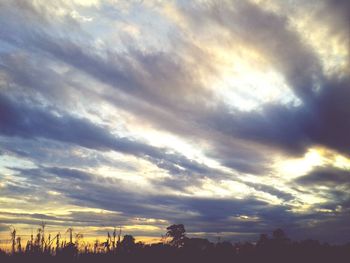 Low angle view of cloudy sky