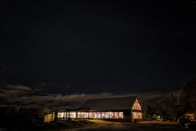 Building against sky at night