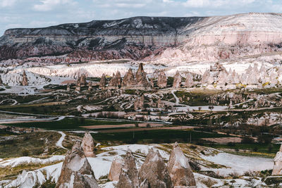 Scenic view of landscape and mountains