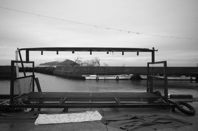 Pier over sea against sky