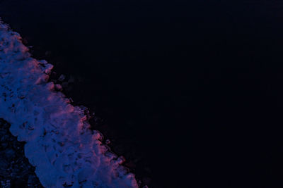 Close-up of water at night