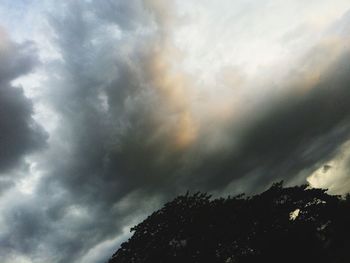 Low angle view of storm clouds in sky