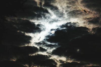 Low angle view of cloudy sky