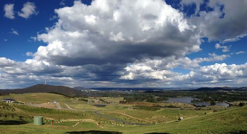 Panoramic view of landscape against sky