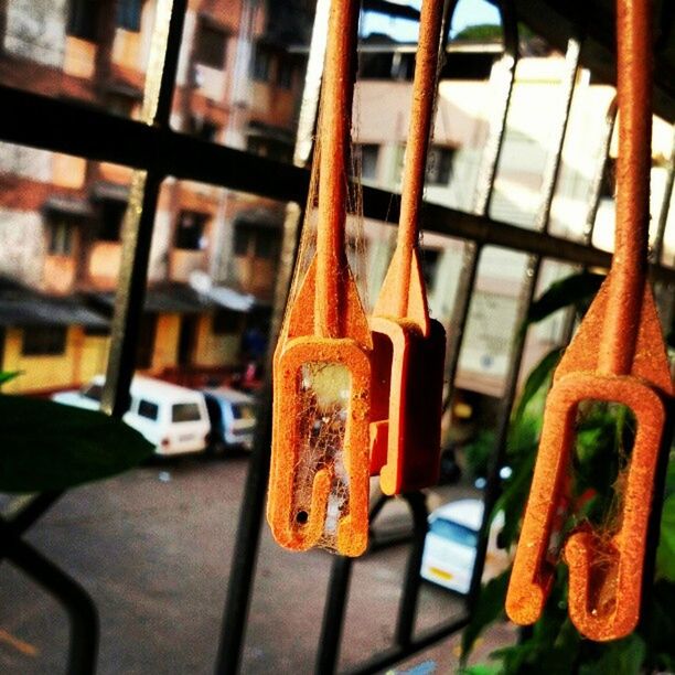 metal, close-up, focus on foreground, rusty, metallic, padlock, hanging, outdoors, red, day, no people, old, selective focus, iron - metal, part of, built structure, still life, railing, architecture, industry