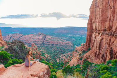 Scenic view of rock formations