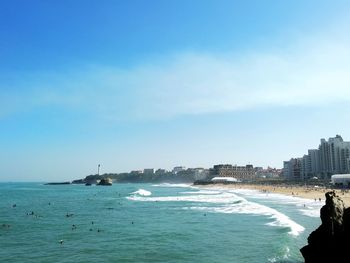 Scenic view of sea against sky