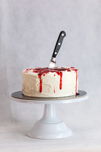 Close-up of cake on table