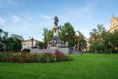 Low angle view of statue