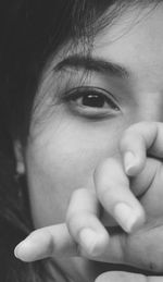 Close-up portrait of baby hand