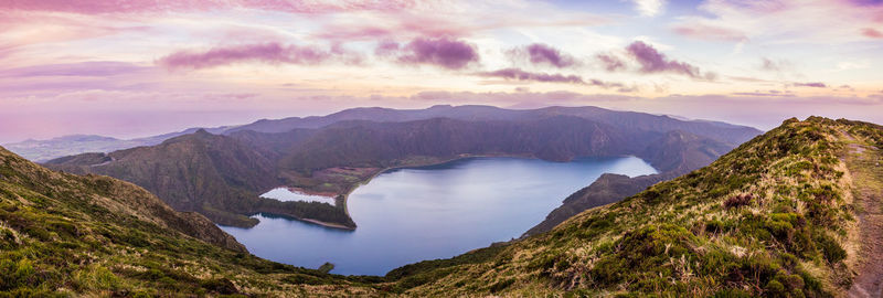 View over lagoa do fogo, azores islands vacation, outdoor experience.