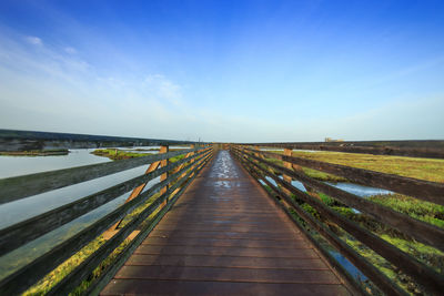 Scenic view of landscape against blue sky
