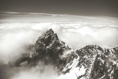 Aerial view of mountain range