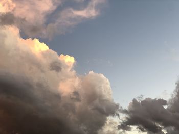 Low angle view of clouds in sky