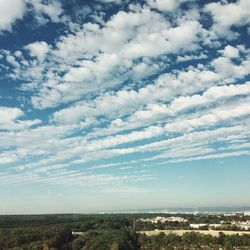 Aerial view of cityscape against sky