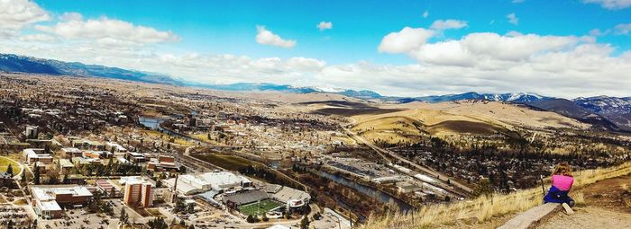 Panoramic view of cityscape against sky