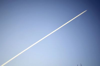 View of vapor trail in sky