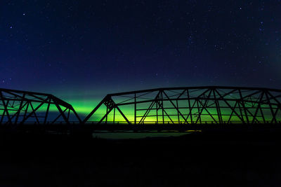 View of bridge against sky at night