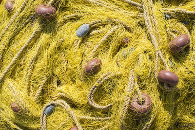 Full frame shot of fishing nets