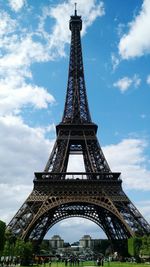 Low angle view of eiffel tower