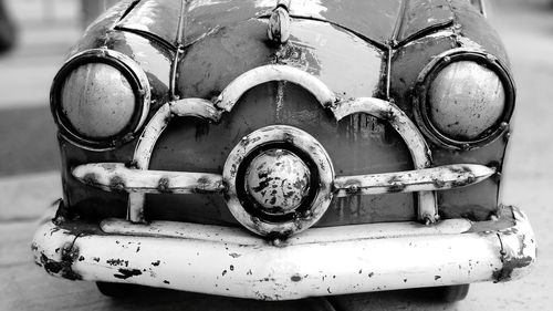 Close-up of rusty wheel