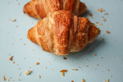 High angle view of bread on table