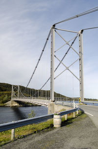 Bridge over river against sky