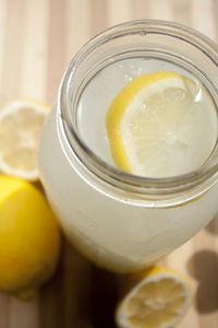 Close-up of lemon on table