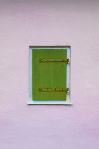 Close-up of green window