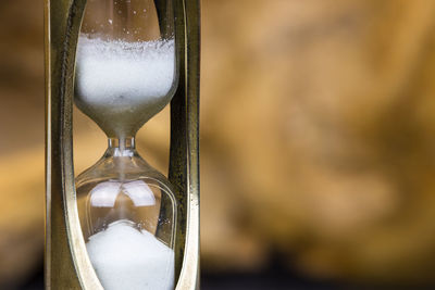 Close-up of hourglass