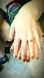 Close-up of cropped hands