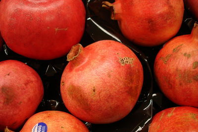 High angle view of apples in market