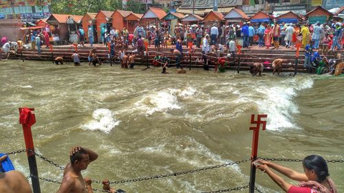 People enjoying in water