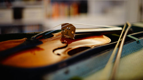 Close-up of violin