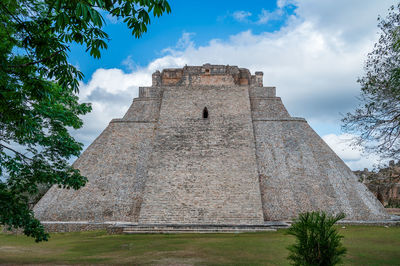 Maya pyramid called of the magician in the unesco world heritage site of uxmal, in yucatan, mexico