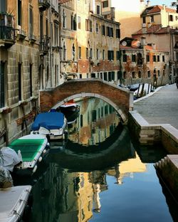 Canal amidst buildings in city