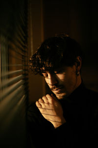 Close-up portrait of young man