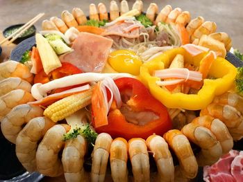 High angle view of vegetables