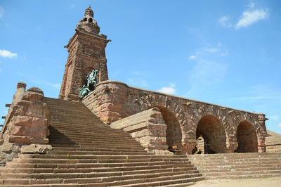 Low angle view of historical building against sky