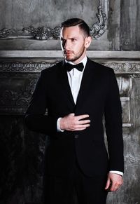 Portrait of man in tuxedo