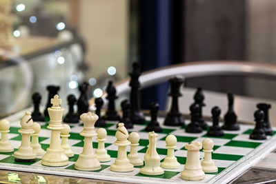 Close-up of chess board