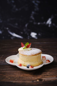 Close-up of cake on table