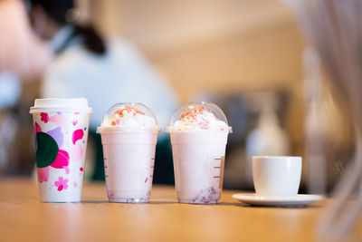 Close-up of drink on table
