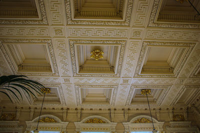 Low angle view of ceiling of building