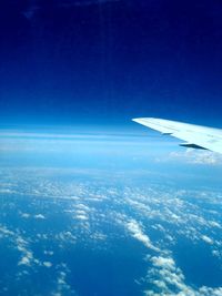 Aerial view of clouds over sea