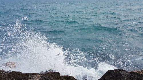 View of waves in the sea