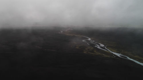 Aerial view of landscape against sky